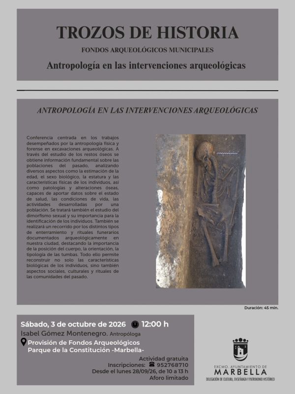 Trozos de historia Antropología en las intervenciones arqueológicas